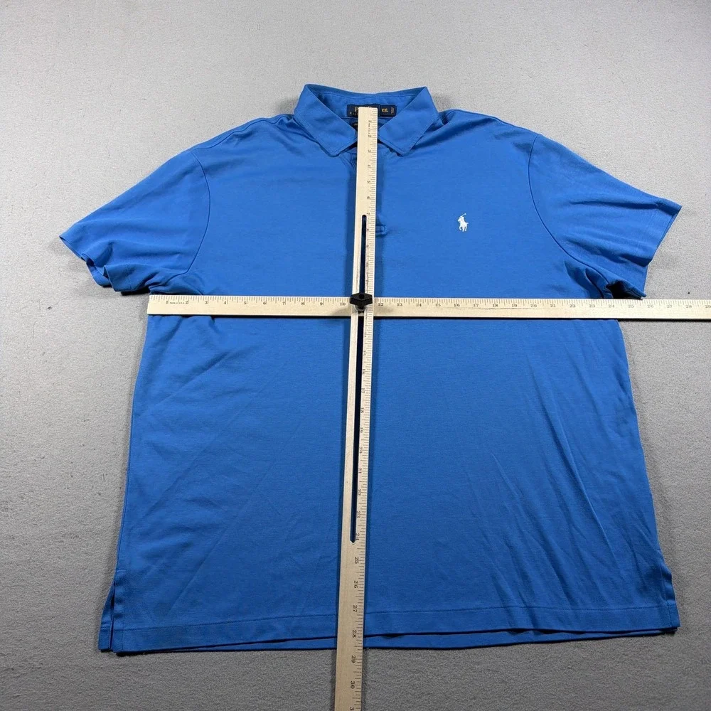 Polo Ralph Lauren Polo Shirt Mens 2XL Blue Pima Soft‎ Touch Short Sleeve Casual